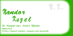 nandor kszel business card